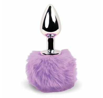 Plug analny - FeelzToys Bunny Tails Butt Plug Purple